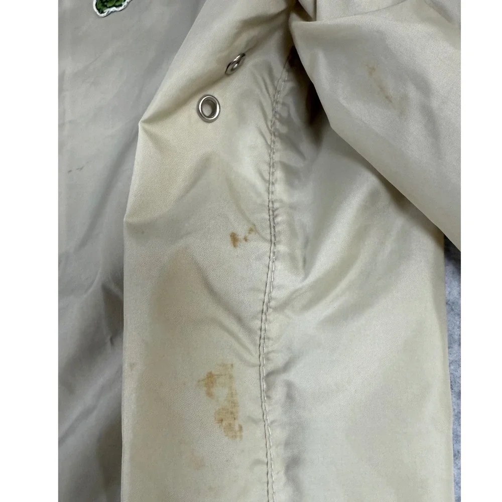 Vintage 1970's IZOD Lacoste Windbreaker Jacket Mens‎ Medium Beige Full Zip